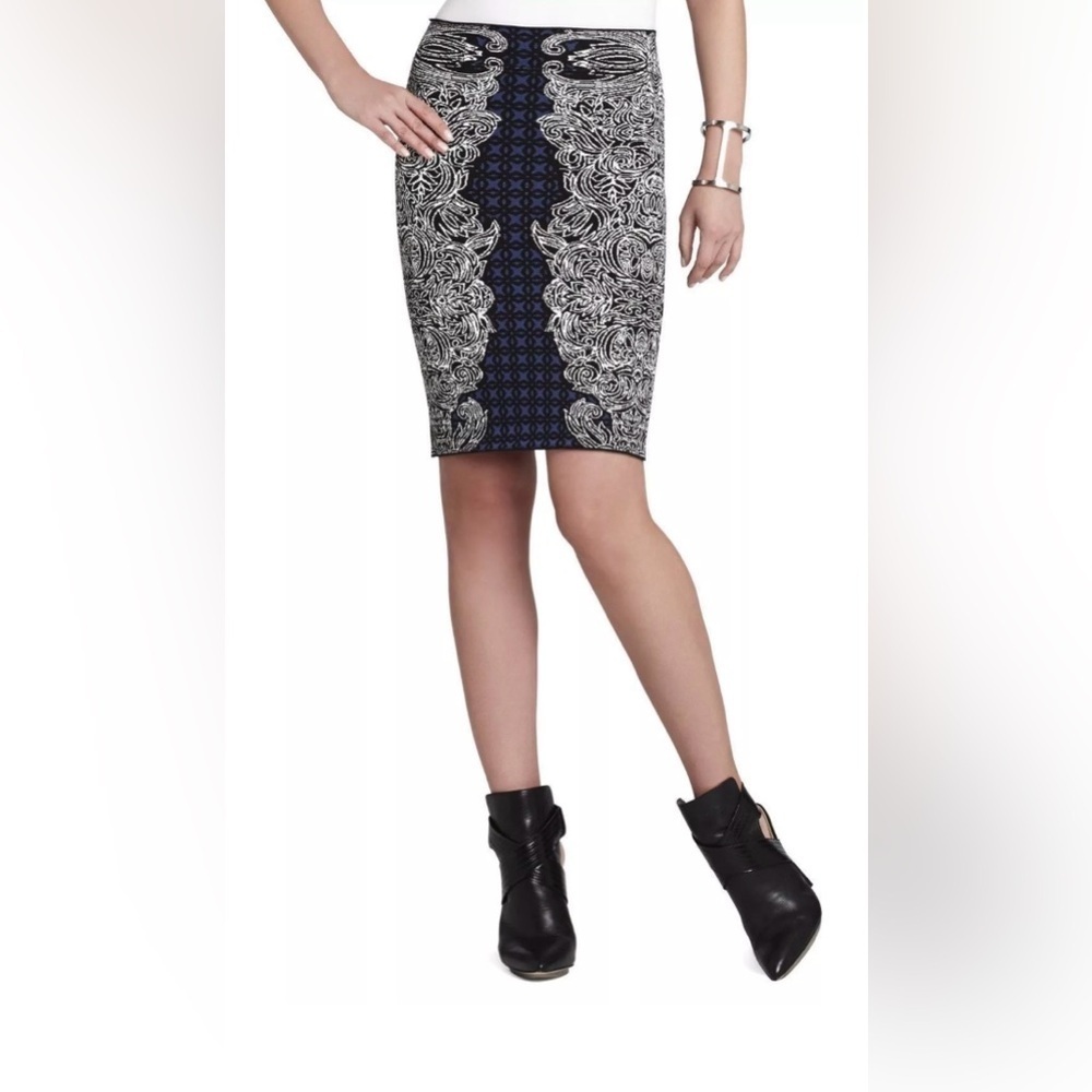 BCBGMAXAZRIA “Irene” Skirt in Black Combo Size XS